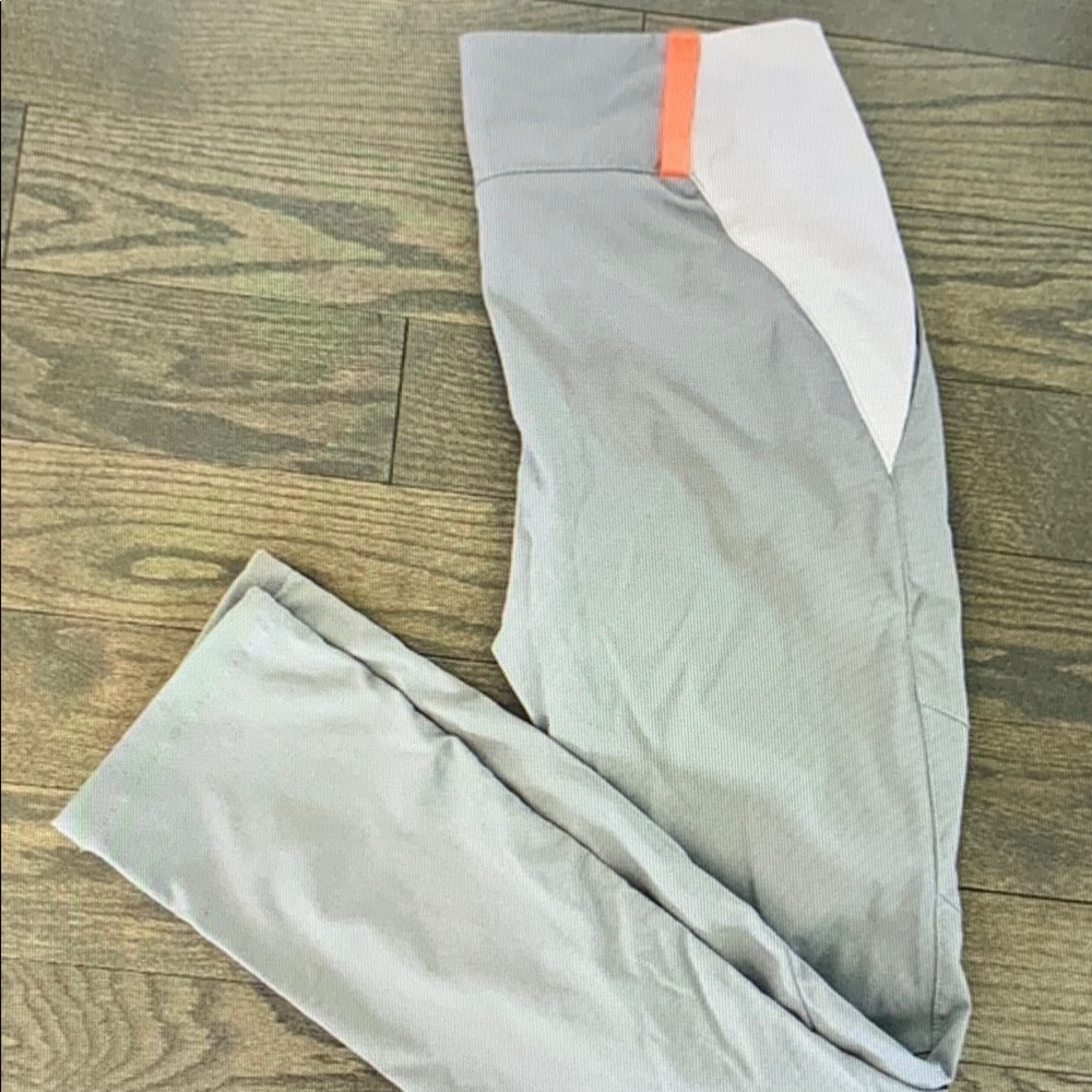 Gray and Orange Active Leggings